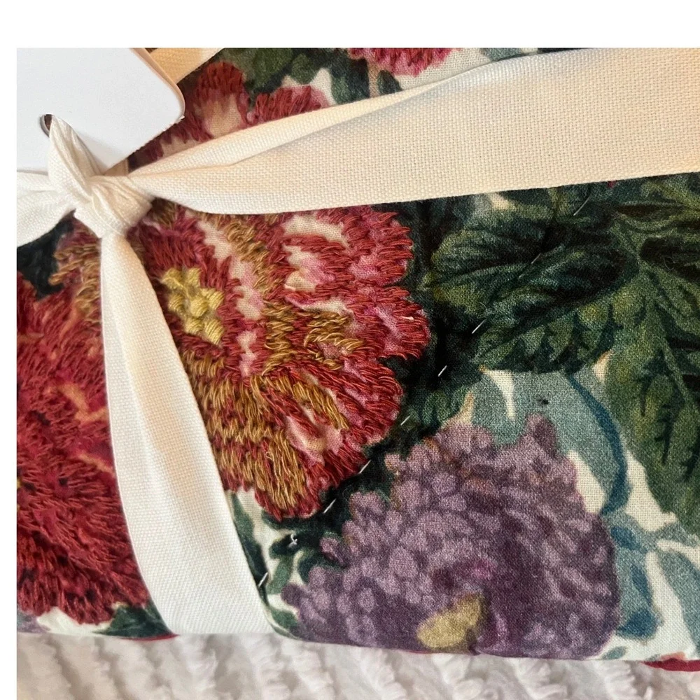 Pottery Barn Margeaux Floral Embroidered Euro Sham romantic floral rose,peonie‎